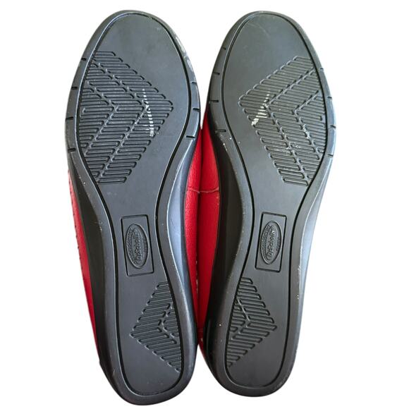 Dr. Scholl's Red Leather Double Air-Pillo Insole Loafers Size 8W EUC - Picture 8 of 8